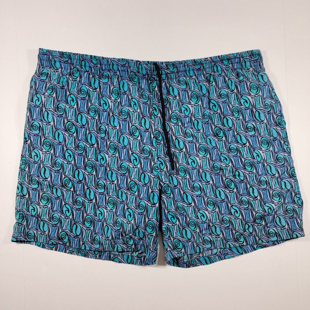 VTG Croft & Barrow Swimming Trunks Nylon Retro Multi Color Size Medium